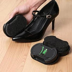 Double-sided instant shoe polish sponge.