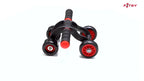 MCP Upgraded 4- Wheel AB Carver Roller With Knee Mat - Abdominal Workout 4 Wheel (black)