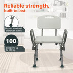 MCP Shower Chair For Seniors With Removable Back And Adjustable Legs