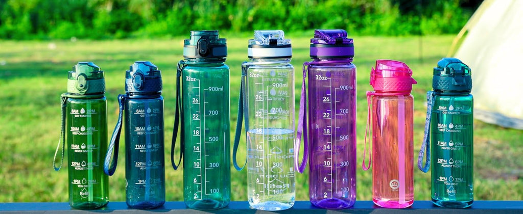 Water Bottle with Time Markings