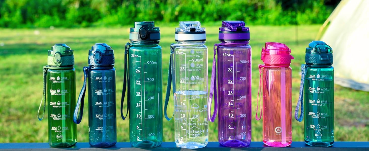 Water Bottle with Time Markings