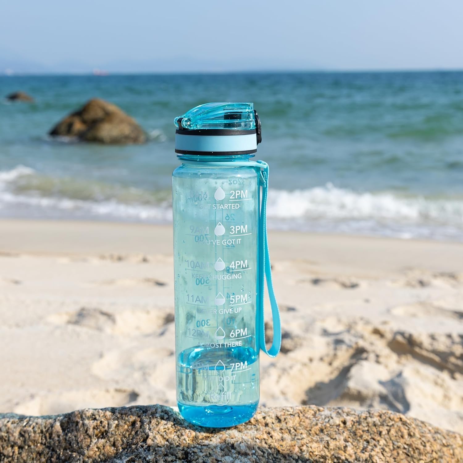 Water Bottle with Time Markings