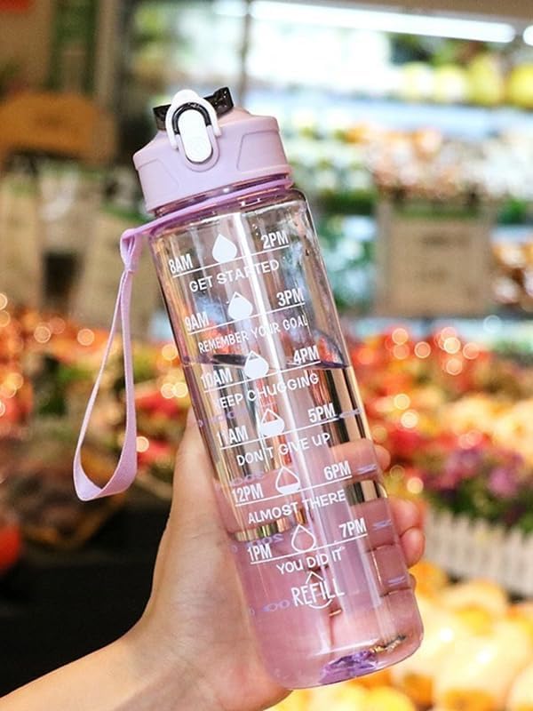 Water Bottle with Time Markings